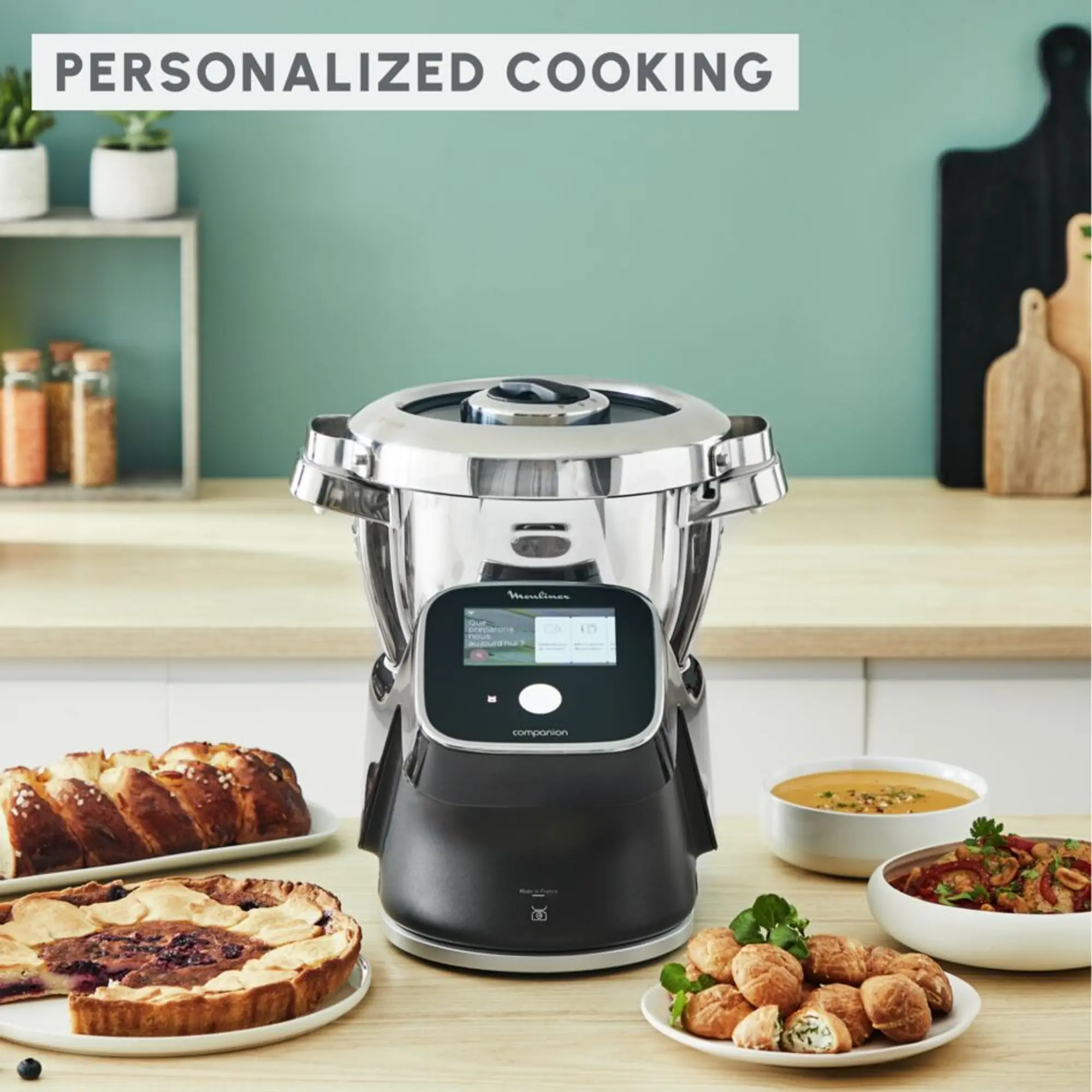 Moulinex i-Companion Touch Pro HF93D810 Robot cuiseur - 17 programmes - 8 accessoires - Balance intégrée