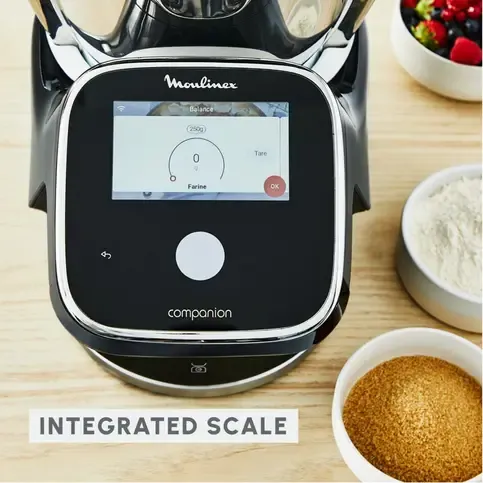 Moulinex i-Companion Touch Pro HF93D810 Robot cuiseur - 17 programmes - 8 accessoires - Balance intégrée