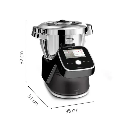 Moulinex i-Companion Touch Pro HF93D810 Robot cuiseur - 17 programmes - 8 accessoires - Balance intégrée