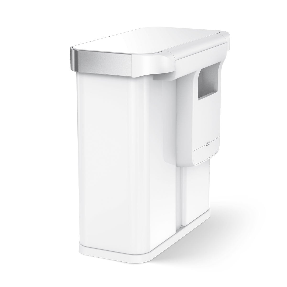Simpleththuman 58 litre dual compartment rectangular sensor bin with voice and motion control