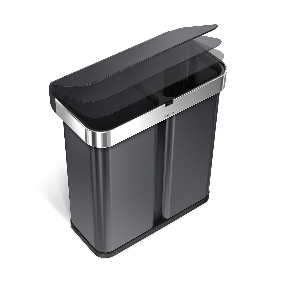 Simpleththuman 58 litre dual compartment rectangular sensor bin with voice and motion control