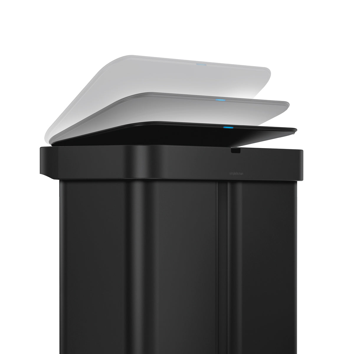Simpleththuman 58 litre dual compartment rectangular sensor bin with voice and motion control