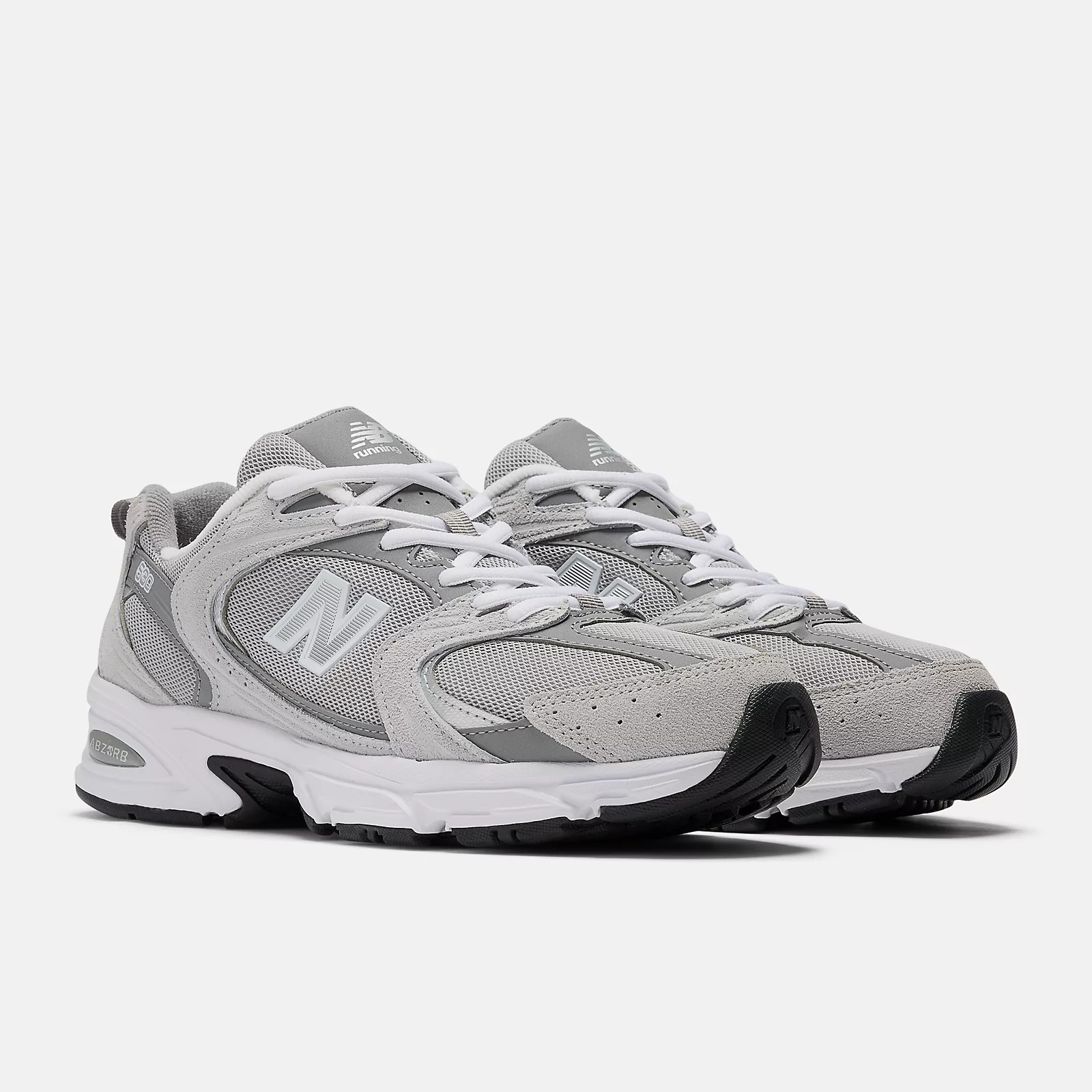 New Balathtnce MR530 UNISEX - Baskets basses - Raincloud with Shadow Grey and Silver Metallic