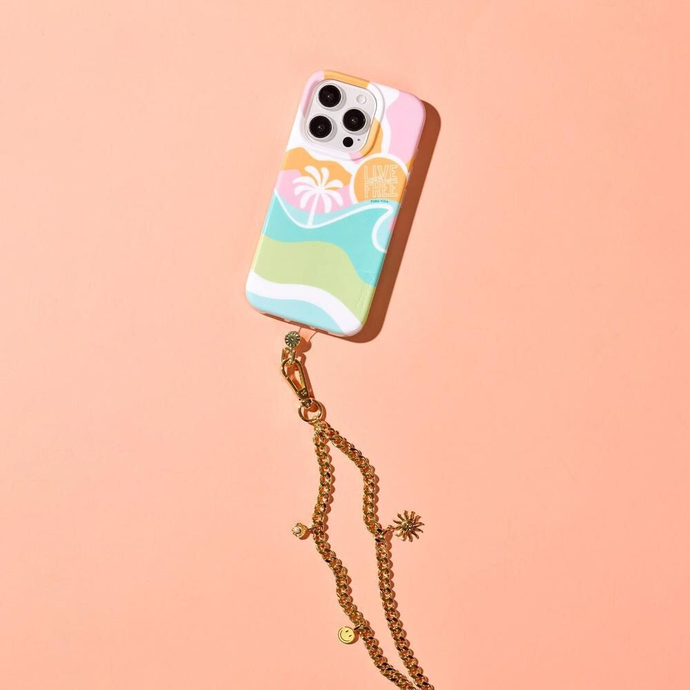 Flat Curb Chain Phone Chain | Pura Vida x Casely