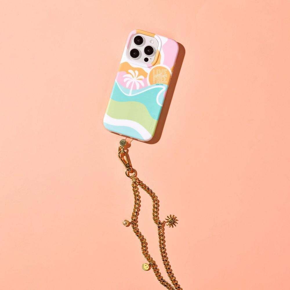 Flat Curb Chain Phone Chain | Pura Vida x Casely