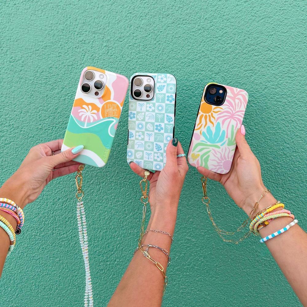Iridescence Bead Wristlet Phone Chain | Pura Vida x Casely