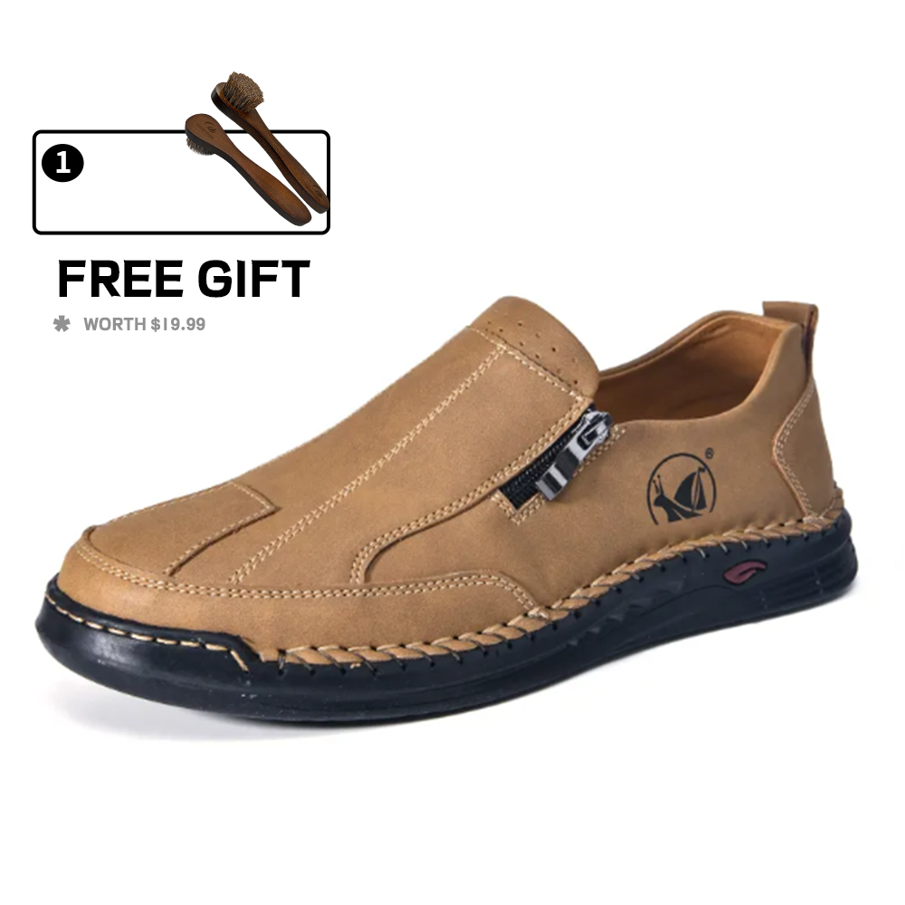 ⏰LAST DAY - 50% OFF🛒 - Men's Outdoor Breathable Driving Shoes – Soft Casual Walking Moccasins with Classic Hand Stitching, Wide Toe Box, Enhanced Arch Support, Soft Cushion Insole & Durable Non-Slip Rubber Outsole