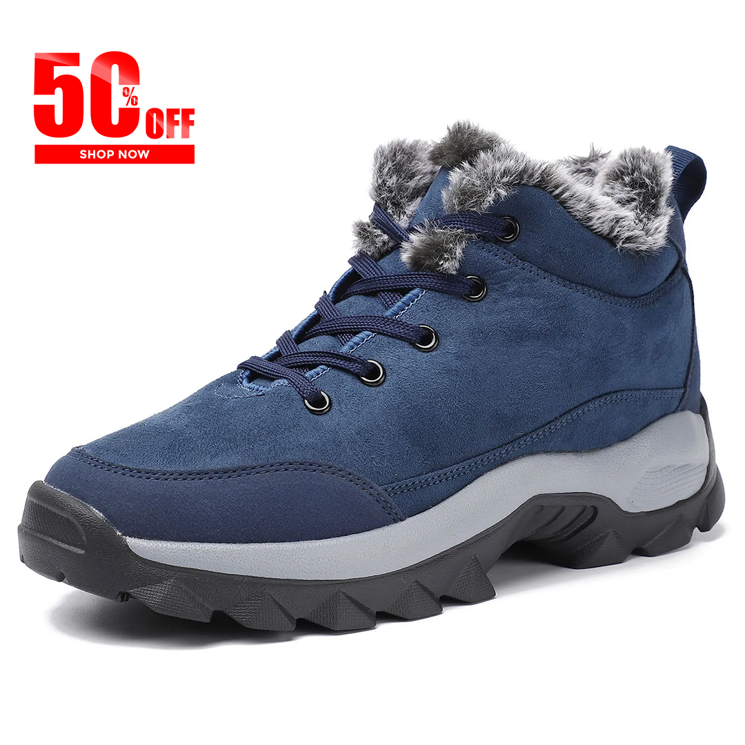 🔥🚀 Hot Sale! Limited Stock! 🌟👟💥Men's Warm Fleece Snow Boots Waterproof Non-Slip Orthopedic Support Winter Boots