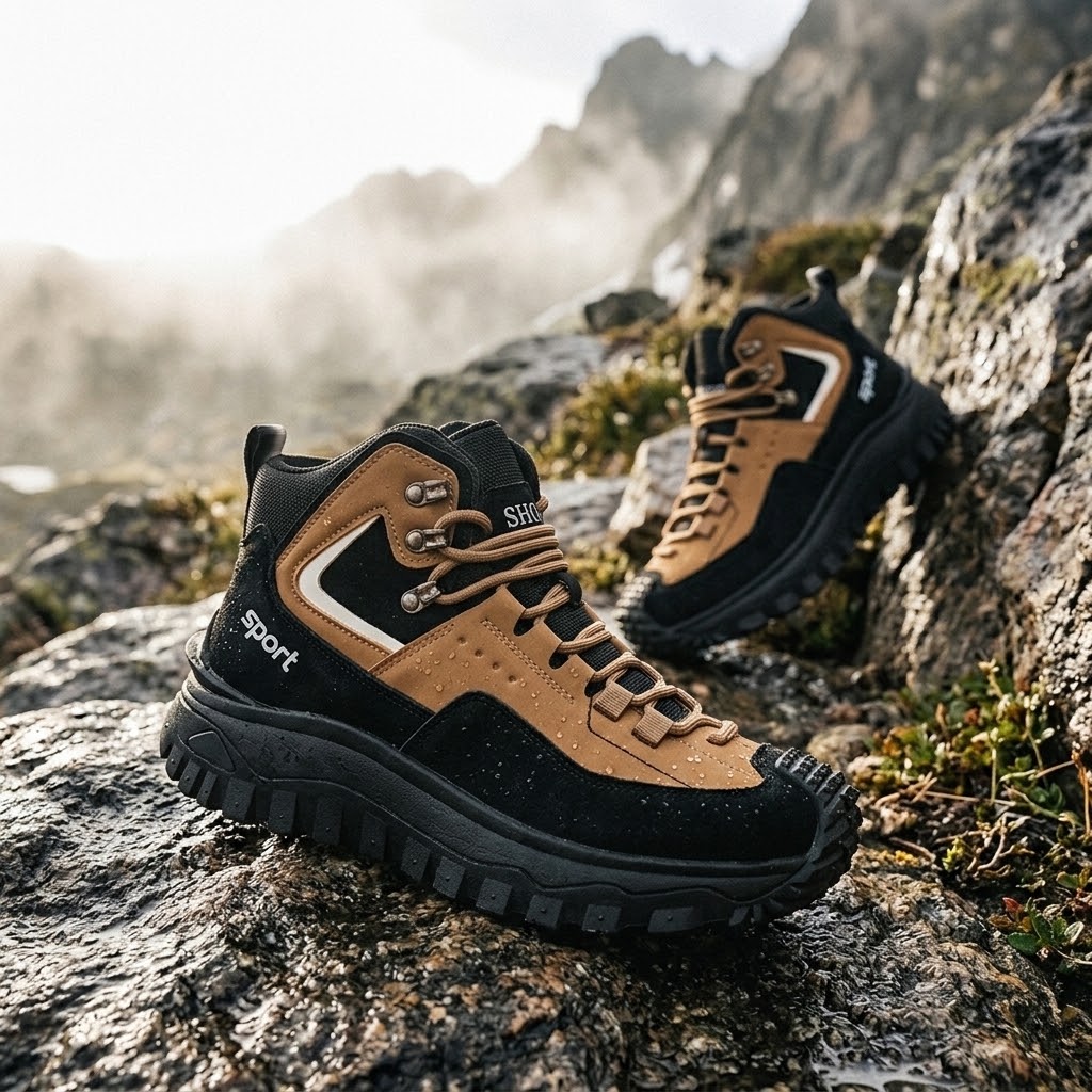 (🔥70% OFF — While Supplies Last⏰️)Men’s Heavy-Duty Waterproof Tactical Hiking Boots — Indestructible Anti-Smash & Puncture Proof, Wide Toe Box Orthopedic Comfort