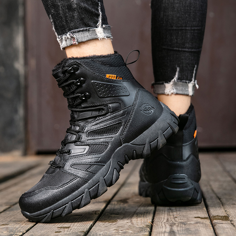 (⏰Limited Time Sale 70% OFF) Men's Protective Hiking Boots - Safe and Comfortable Work Boots - Waterproof, Slip-resistant, Impact-resistant, Puncture-resistant - Wide Toe, Arch Support, Ankle Support - Money-back Guarantee if Ineffective