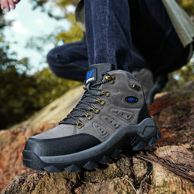 🔥🚀 Hot Sale! Limited Stock! 🌟👟💥Men's Mountaineering Orthopedic Ankle Support Hiking Boots Waterproof Non-Slip Wide Toe Tactical Boots (Durability Upgrade)