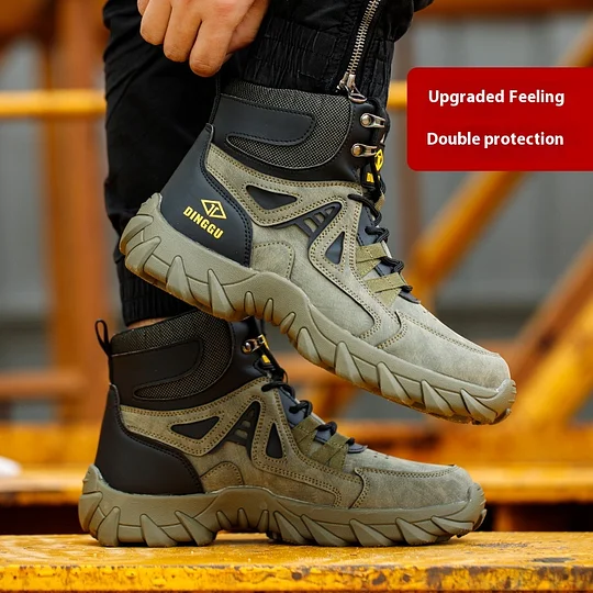 (⏰Limited Time Sale 70% OFF) Men's Orthopedic Hiking Boots - Safe and Comfortable Work Boots - Waterproof, Slip-resistant, Impact-resistant, and Puncture-resistant - Wide Toe, Arch Support, and Ankle Support