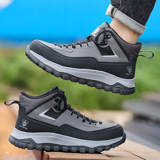(⏰Limited Time Sale 70% OFF) Men's Orthopedic Protective Hiking/Work Boots - Waterproof, Slip-resistant, Impact-resistant, Puncture-resistant - Wide toe box, Arch Support, Ankle Support