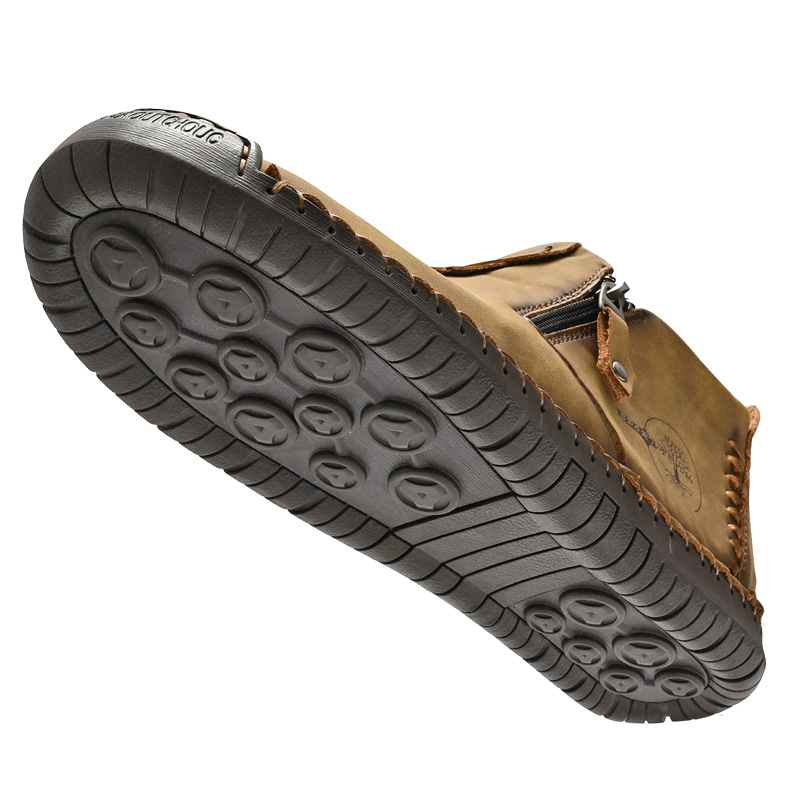 Women's Casual Fashion Non-slip Leather Medieval Slip-on Boots