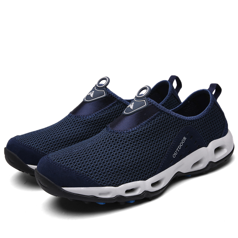 ⏰LAST DAY-50% OFF🛒 Men’s Lightweight Slip-On Barefoot Water Shoes – Breathable Mesh, Quick-Dry, Anti-Slip for Hiking & Outdoors
