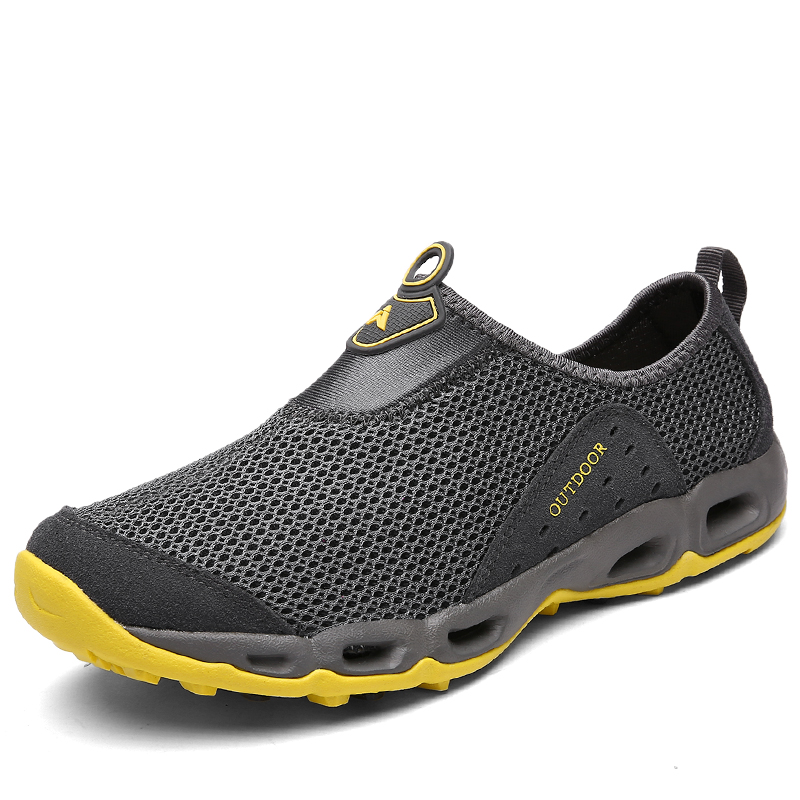 ⏰LAST DAY-50% OFF🛒 Men’s Lightweight Slip-On Barefoot Water Shoes – Breathable Mesh, Quick-Dry, Anti-Slip for Hiking & Outdoors