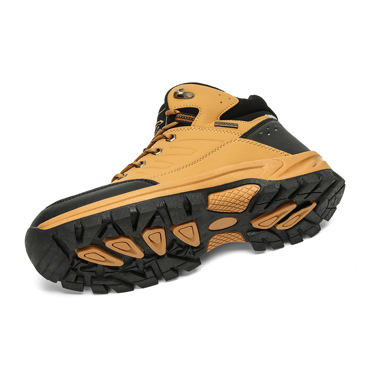 🎁Hot Sale 50% OFF⏳Clearance!! Men's Outdoor Hiking Boots, Waterproof Leather Trekking Boots with Ankle Support, Non-Slip Lightweight Trail Shoes for Walking Climbing Camping