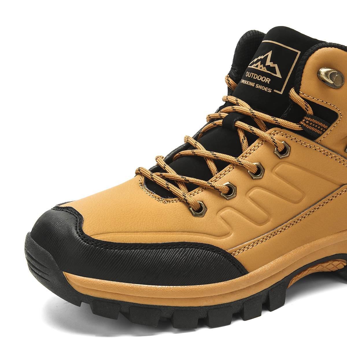🎁Hot Sale 50% OFF⏳Clearance!! Men's Outdoor Hiking Boots, Waterproof Leather Trekking Boots with Ankle Support, Non-Slip Lightweight Trail Shoes for Walking Climbing Camping