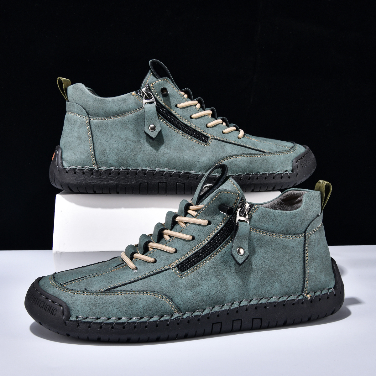 Waterproof Work Boots for Men | Pull-On Leather | Mud-Oil-Proof 