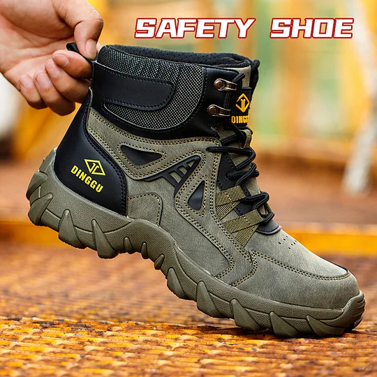 (⏰Limited Time Sale 70% OFF) Men's Orthopedic Hiking Boots - Safe and Comfortable Work Boots - Waterproof, Slip-resistant, Impact-resistant, and Puncture-resistant - Wide Toe, Arch Support, and Ankle Support