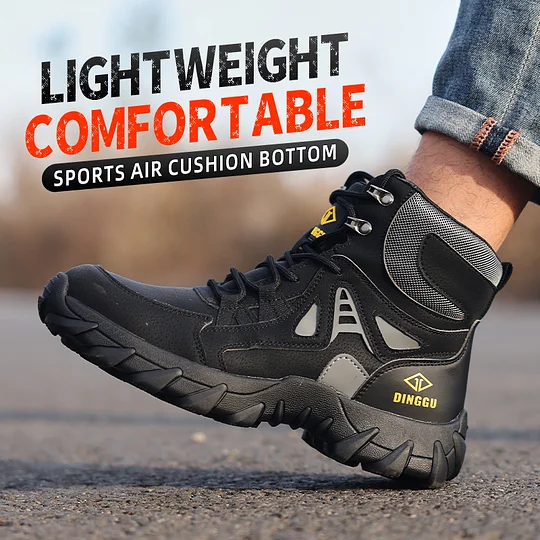 (⏰Limited Time Sale 70% OFF) Men's Orthopedic Hiking Boots - Safe and Comfortable Work Boots - Waterproof, Slip-resistant, Impact-resistant, and Puncture-resistant - Wide Toe, Arch Support, and Ankle Support
