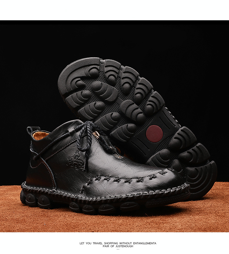 (🎁Free Comfort Insoles🔥) Men's Soft Sole Ankle Boots – Comfortable, Breathable, and Supportive Short Boots with Non-Slip Sole, Perfect for Everyday Wear.