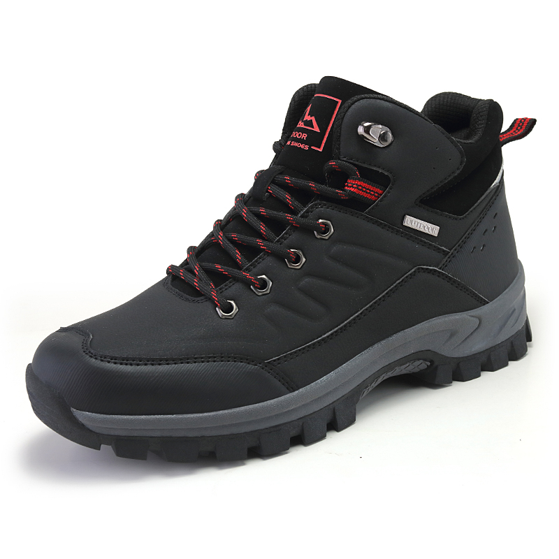 🎁Hot Sale 50% OFF⏳Clearance!! Men's Outdoor Hiking Boots, Waterproof Leather Trekking Boots with Ankle Support, Non-Slip Lightweight Trail Shoes for Walking Climbing Camping