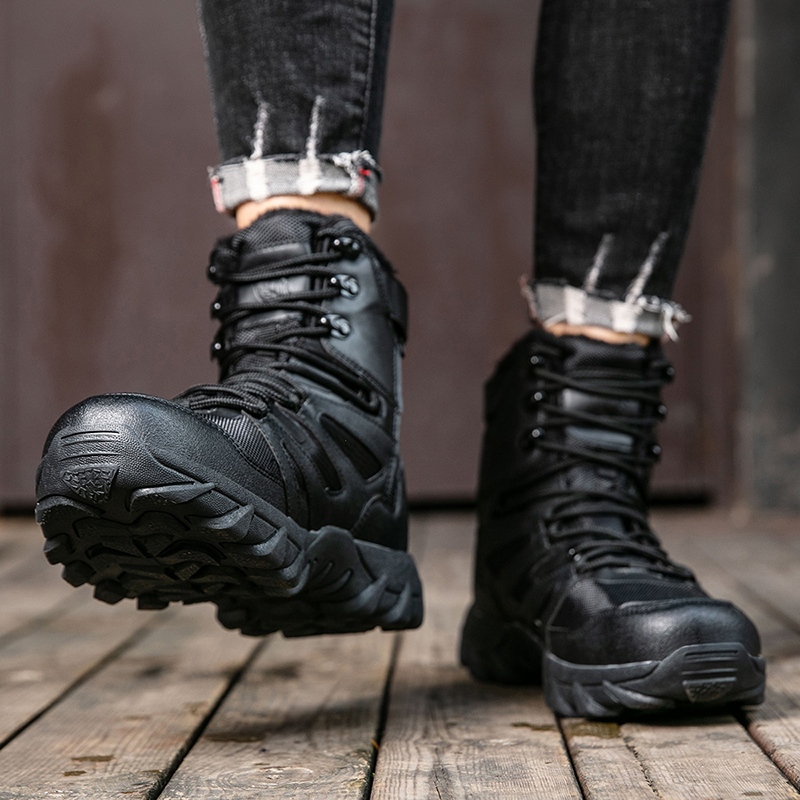 (⏰Limited Time Sale 70% OFF) Men's Protective Hiking Boots - Safe and Comfortable Work Boots - Waterproof, Slip-resistant, Impact-resistant, Puncture-resistant - Wide Toe, Arch Support, Ankle Support - Money-back Guarantee if Ineffective