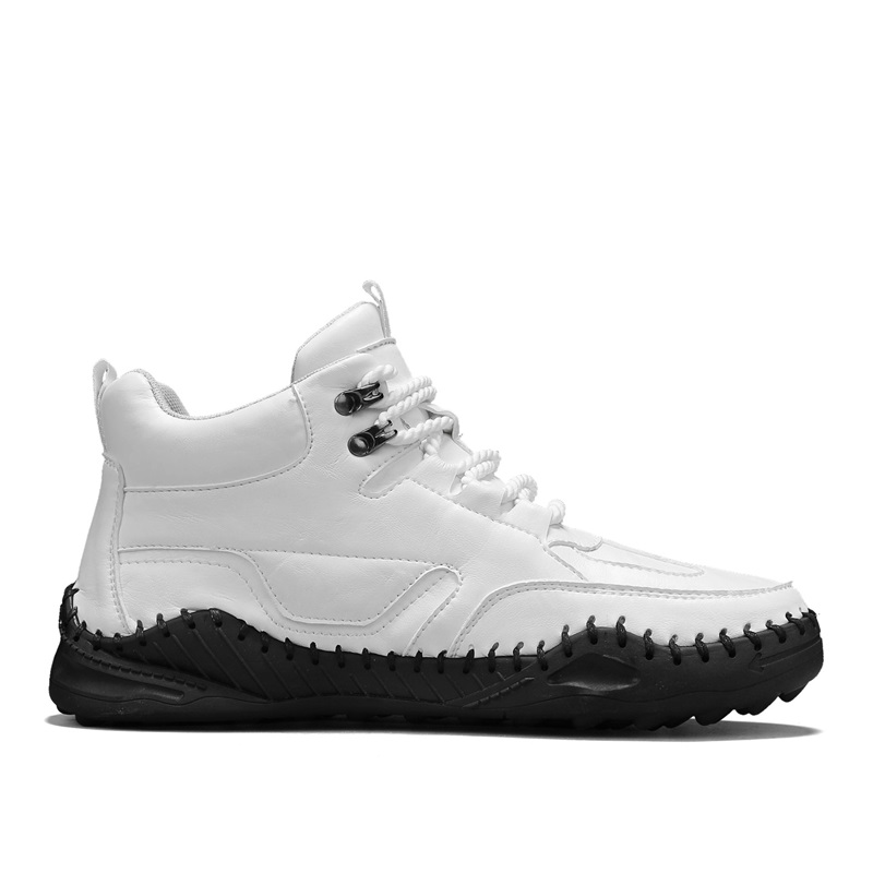 (⏰Limited-Time 70% Discount Promotion) Men's Versatile Casual Handmade Boots - Waterproof, Slip-Resistant, Puncture-Resistant, Fireproof, Arch Support, Wide Toe, Shock Absorption, Outdoor Genuine Leather Boots