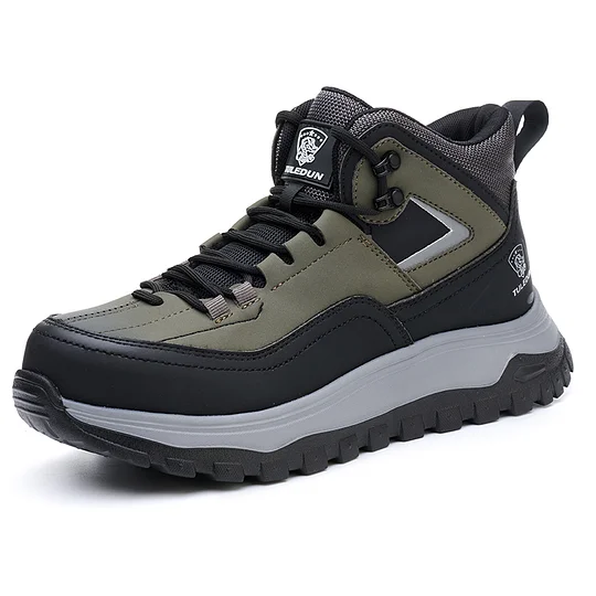 (⏰Limited Time Sale 70% OFF) Men's Orthopedic Protective Hiking/Work Boots - Waterproof, Slip-resistant, Impact-resistant, Puncture-resistant - Wide toe box, Arch Support, Ankle Support