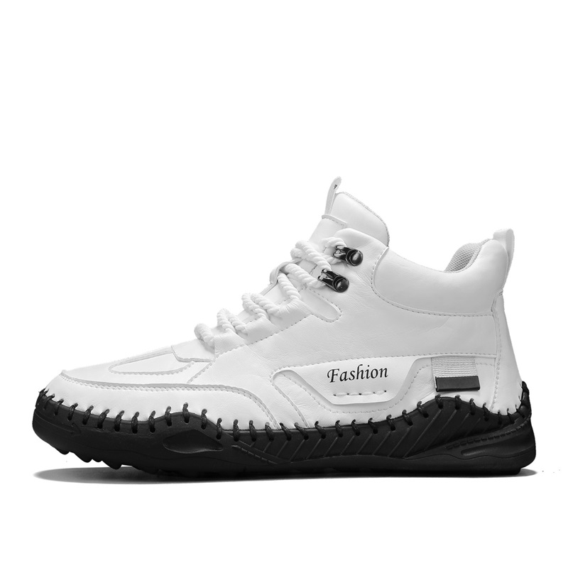 (⏰Limited-Time 70% Discount Promotion) Men's Versatile Casual Handmade Boots - Waterproof, Slip-Resistant, Puncture-Resistant, Fireproof, Arch Support, Wide Toe, Shock Absorption, Outdoor Genuine Leather Boots