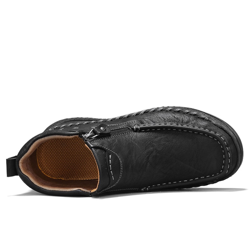 ⏰Limited Time Sale 70% OFF – Men’s Retro Leather Zip Boots 👞 Built for Comfort, Wide Toe, Arch Support, Pressure Relief, Waterproof for Every Season