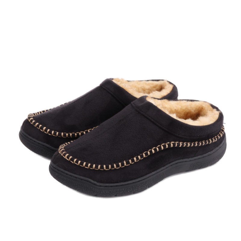 🔥🚀 Hot Sale! Limited Stock! 🌟👟💥Men's and Women's Daily Non-Slip Warm Plush Wide Toe Slip-On Loafers Slippers