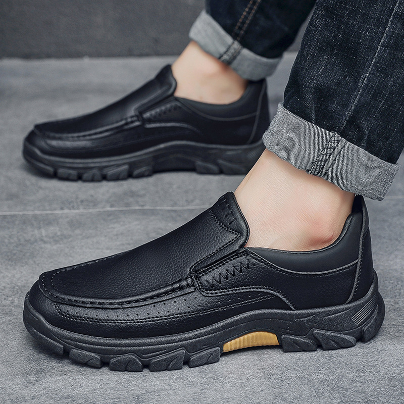(⏰Limited Time Sale 70% OFF) Men's Arch Support Orthopedic Wide Toe Kicking Loafers Lightweight Soft Waterproof Anti-Slip Slip-on Loafers