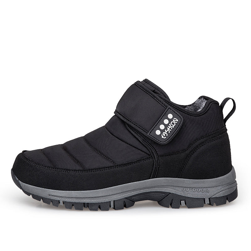 Men’s Puffer Snow Boots – Fur-Lined, Arch Support, Windproof, Waterproof & Non-Slip