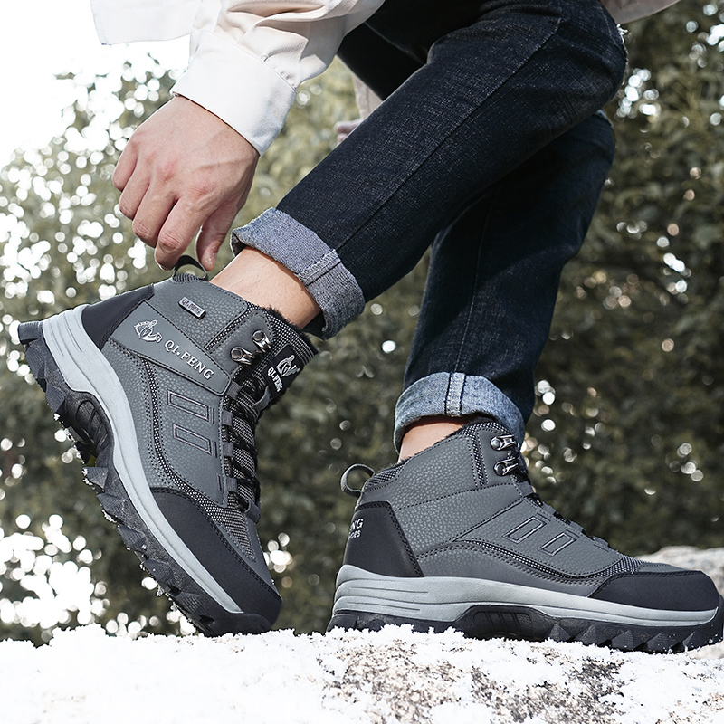 (⏰Limited Time Sale 70% OFF) Men's Orthopedic Hiking Boots - Safe and Comfortable Work Boots - Waterproof, Slip-resistant, Impact-resistant, and Puncture-resistant - Wide Toe, Arch Support, and Ankle Support - Money-back Guarantee if ineffective.