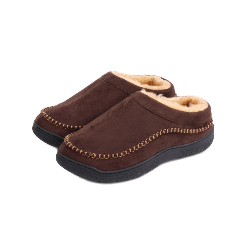 🔥🚀 Hot Sale! Limited Stock! 🌟👟💥Men's and Women's Daily Non-Slip Warm Plush Wide Toe Slip-On Loafers Slippers