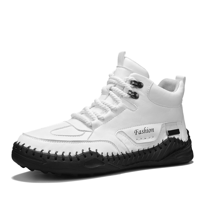 (⏰Limited-Time 70% Discount Promotion) Men's Versatile Casual Handmade Boots - Waterproof, Slip-Resistant, Puncture-Resistant, Fireproof, Arch Support, Wide Toe, Shock Absorption, Outdoor Genuine Leather Boots