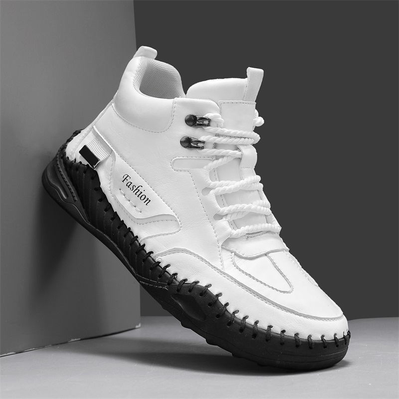 (⏰Limited-Time 70% Discount Promotion) Men's Versatile Casual Handmade Boots - Waterproof, Slip-Resistant, Puncture-Resistant, Fireproof, Arch Support, Wide Toe, Shock Absorption, Outdoor Genuine Leather Boots