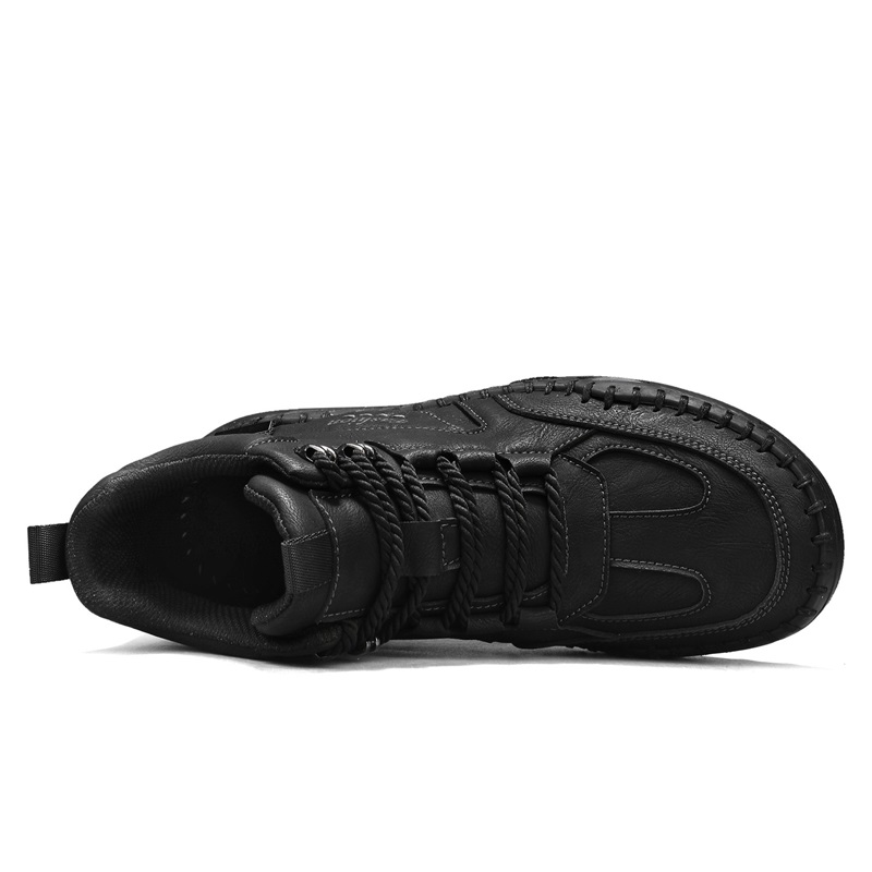 (⏰Limited-Time 70% Discount Promotion) Men's Versatile Casual Handmade Boots - Waterproof, Slip-Resistant, Puncture-Resistant, Fireproof, Arch Support, Wide Toe, Shock Absorption, Outdoor Genuine Leather Boots
