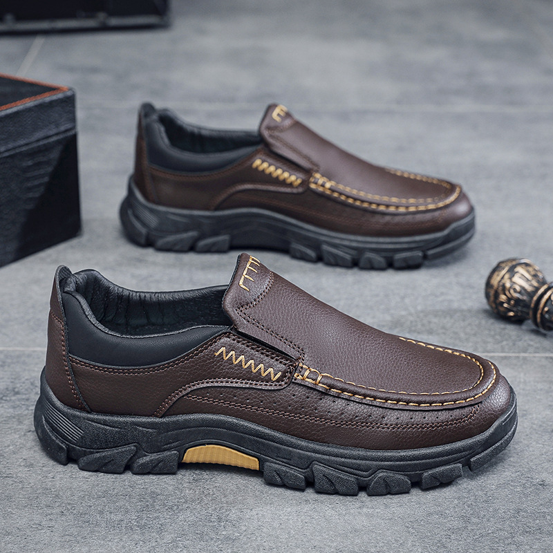 (⏰Limited Time Sale 70% OFF) Men's Arch Support Orthopedic Wide Toe Kicking Loafers Lightweight Soft Waterproof Anti-Slip Slip-on Loafers
