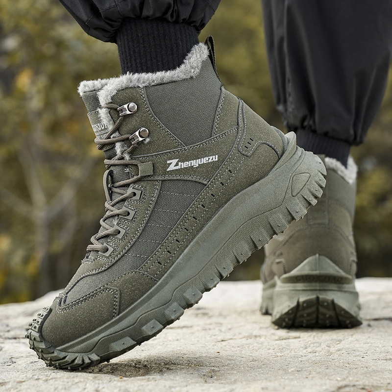 (⏰Limited Time Sale 70% OFF) Men's Outdoor Warm Hiking Boots/Work Boots - Waterproof, Slip-resistant, Puncture-resistant, Impact-resistant; Proper Arch Support and Wide Toe - Suitable for Everyday Wear and Outdoor Adventures