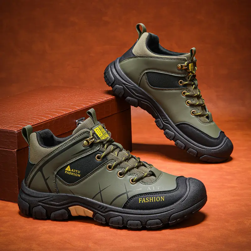 (⏰LAST DAY-49% OFF🛒)Men's Outdoor Hiking Shoes – Waterproof, Non-Slip, Puncture-Proof & Smash-Proof with Arch Support & Wide Toe – Perfect for Daily Wear & Outdoor Adventures