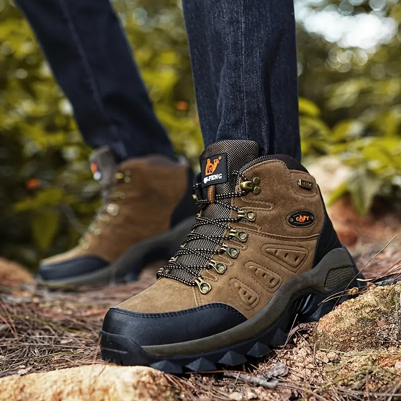 🔥🚀 Hot Sale! Limited Stock! 🌟👟💥Men's Mountaineering Orthopedic Ankle Support Hiking Boots Waterproof Non-Slip Wide Toe Tactical Boots (Durability Upgrade)