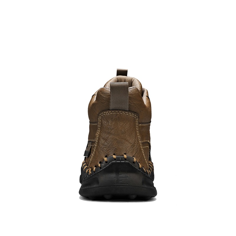 (⏰Limited-Time 70% Discount Promotion) Men's Versatile Casual Handmade Boots - Waterproof, Slip-Resistant, Puncture-Resistant, Fireproof, Arch Support, Wide Toe, Shock Absorption, Outdoor Genuine Leather Boots
