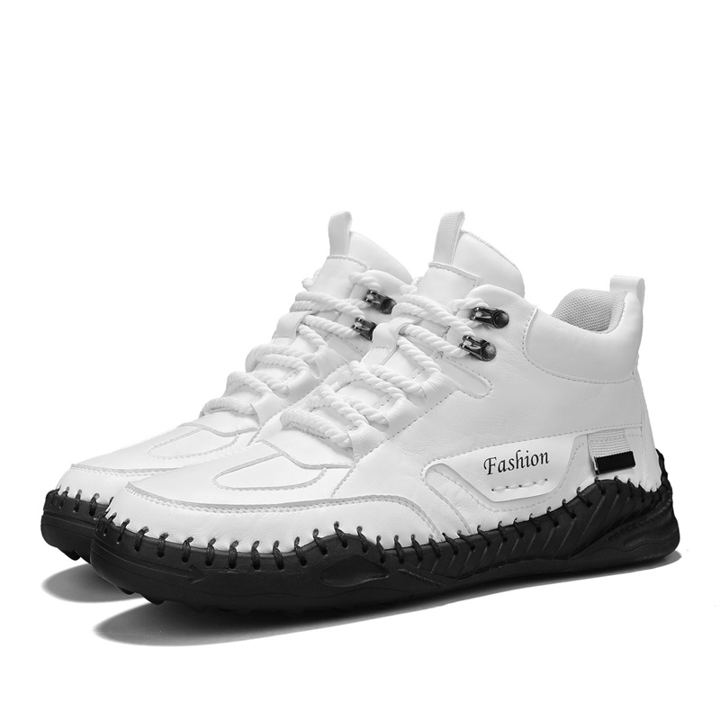 (⏰Limited-Time 70% Discount Promotion) Men's Versatile Casual Handmade Boots - Waterproof, Slip-Resistant, Puncture-Resistant, Fireproof, Arch Support, Wide Toe, Shock Absorption, Outdoor Genuine Leather Boots