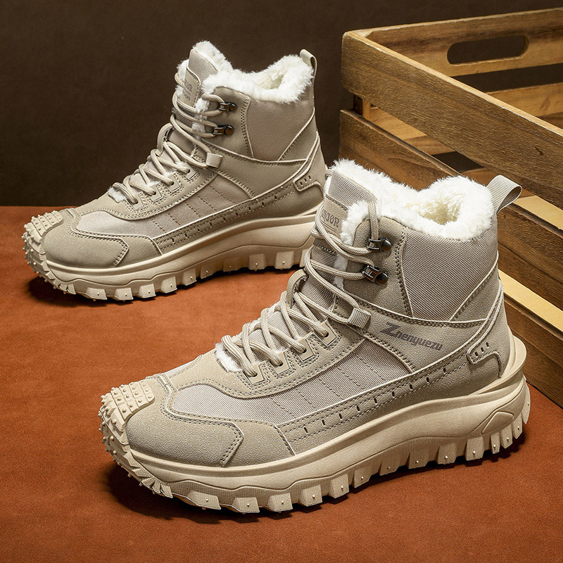 (⏰Limited Time Sale 70% OFF) Men's Outdoor Warm Hiking Boots/Work Boots - Waterproof, Slip-resistant, Puncture-resistant, Impact-resistant; Proper Arch Support and Wide Toe - Suitable for Everyday Wear and Outdoor Adventures