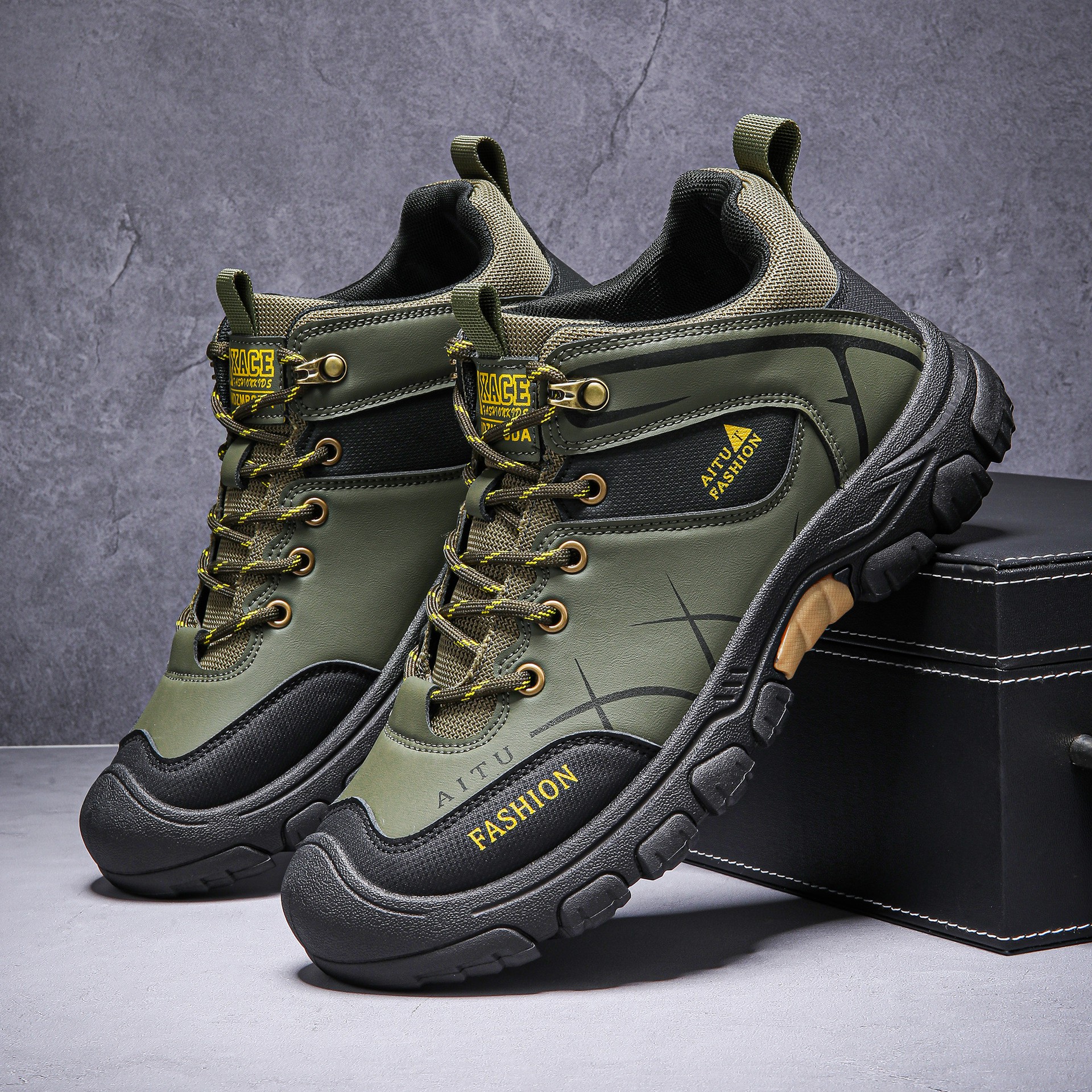 (⏰LAST DAY-49% OFF🛒)Men's Outdoor Hiking Shoes – Waterproof, Non-Slip, Puncture-Proof & Smash-Proof with Arch Support & Wide Toe – Perfect for Daily Wear & Outdoor Adventures