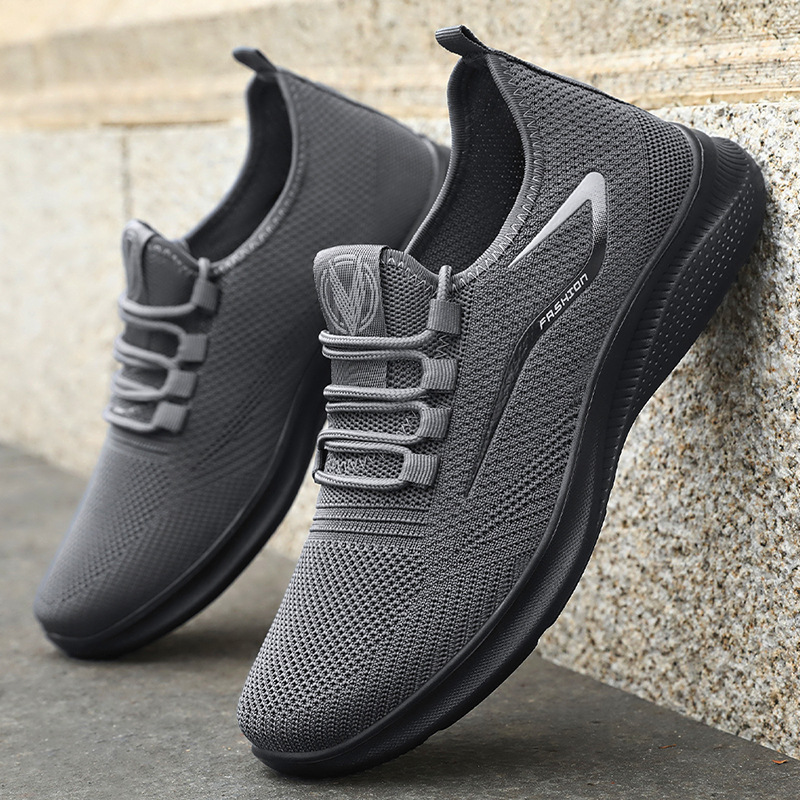 ⏰LAST DAY - 50% OFF🛒Men's Hands Free Slip On Oxford Shoes – Ultra Comfortable knitted fabric shoes, Lightweight Casual Walking Sneakers, Comfortable Dress Shoes, Mesh Urban Shoes for Business & Daily Wear