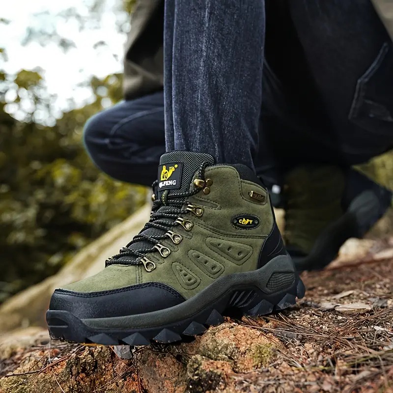 🔥🚀 Hot Sale! Limited Stock! 🌟👟💥Men's Mountaineering Orthopedic Ankle Support Hiking Boots Waterproof Non-Slip Wide Toe Tactical Boots (Durability Upgrade)